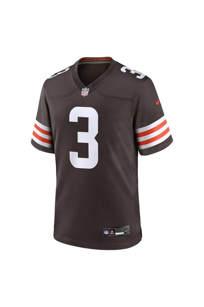Men's Nike Jerry Jeudy  Brown Cleveland Browns  Game Jersey, Alternate, color, Brown