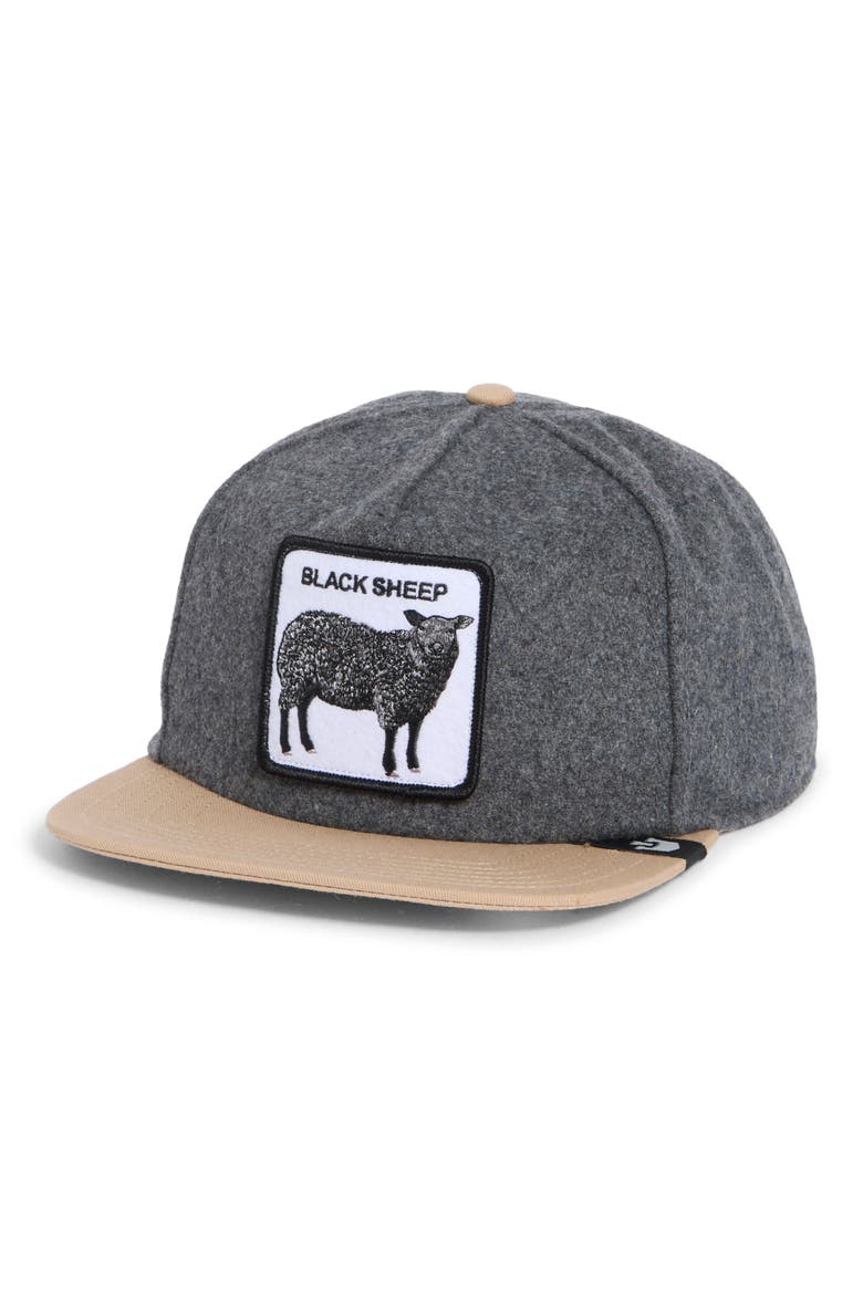 Flock Mountain Patch Trucker Hat, Main, color, GREY HEATHER