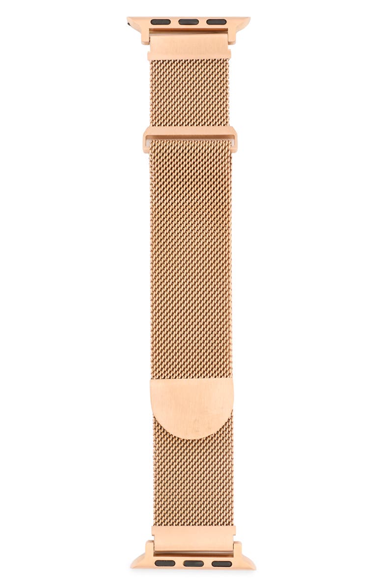 The Posh Tech Stainless Steel Apple Watch<sup>®</sup> Bracelet Watch Band, Main, color, Rose Gold
