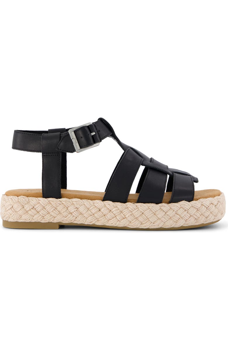 TOMS Jac Platform Fisherman Sandal, Alternate, color, Black