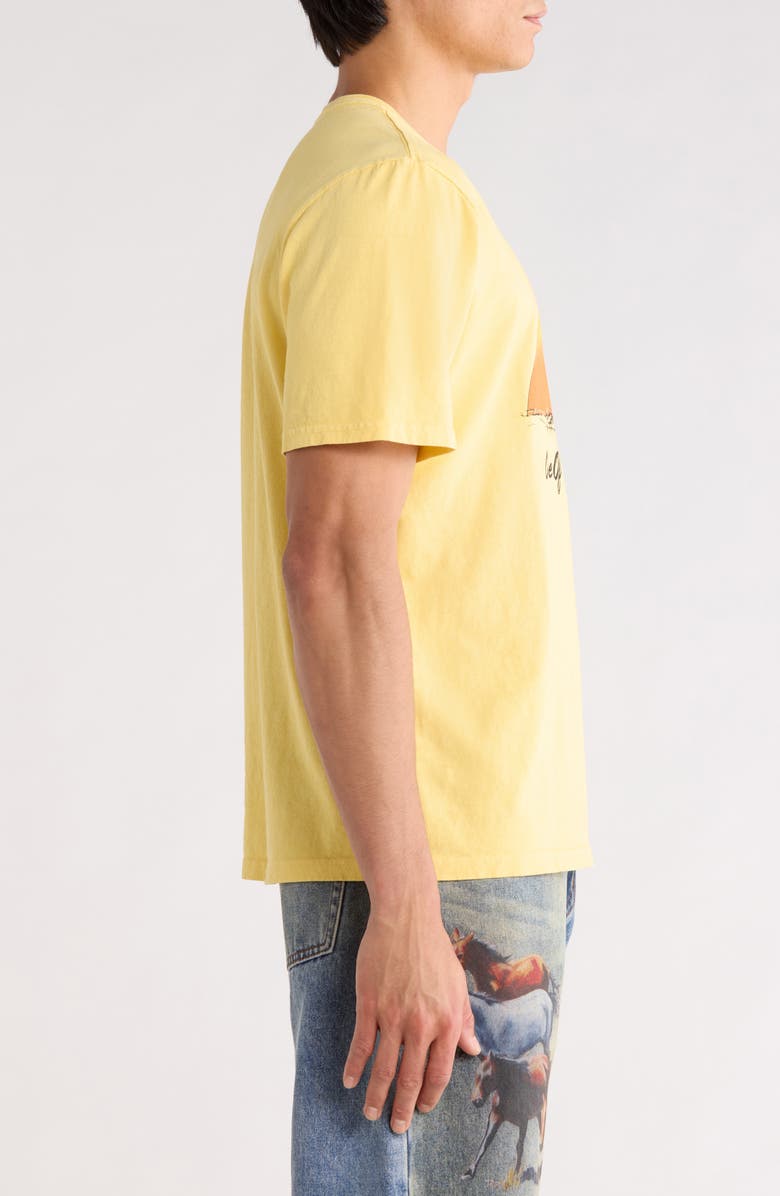 ONE OF THESE DAYS Could Only Remember Cotton Graphic T-Shirt, Alternate, color, Hard Washed Yellow