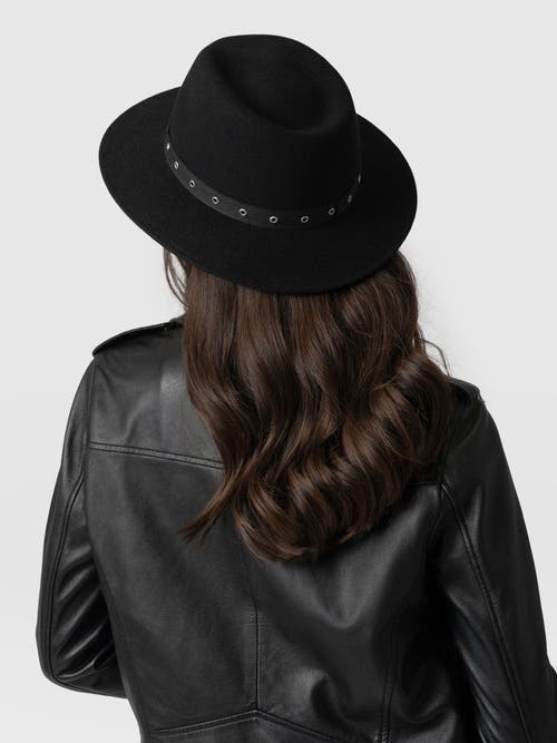 Saint And Sofia Saint + Sofia Ramona Studded Hat In Black