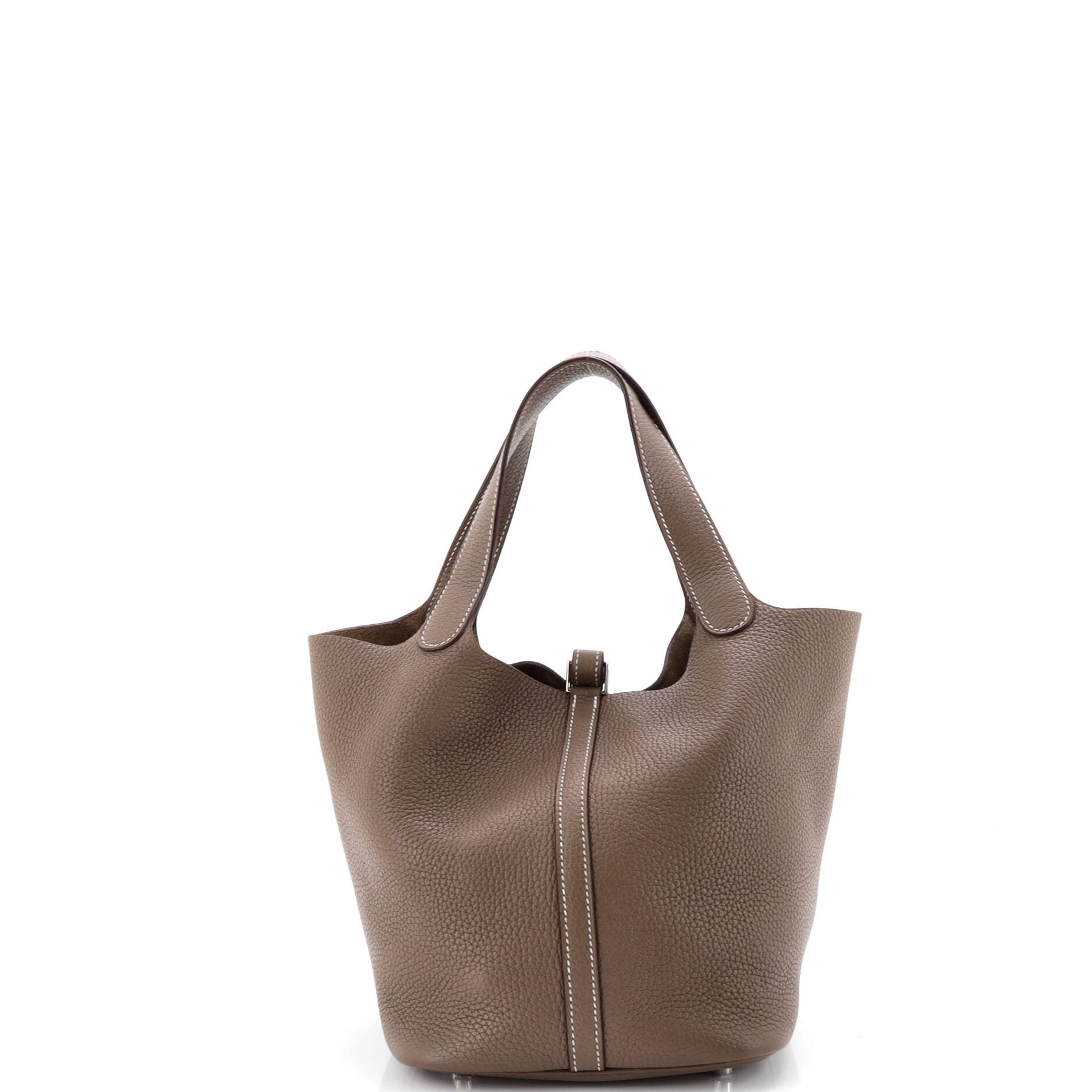 Pre-Owned Hermes Picotin Lock Bag Clemence MM, Alternate, color, Etoupe