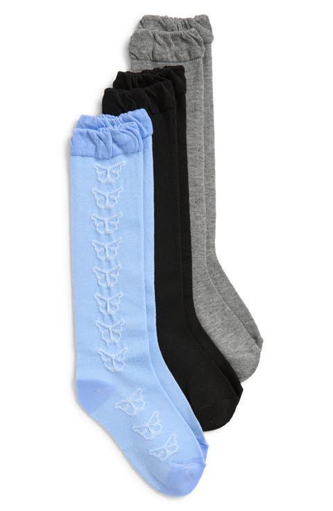 Kids' Assorted 3-Pack Knee High Socks (Big Kid)