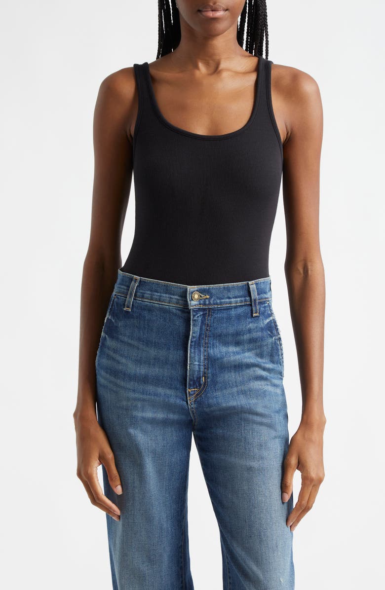 ATM Anthony Thomas Melillo Rib Square Neck Bodysuit, Main, color, 