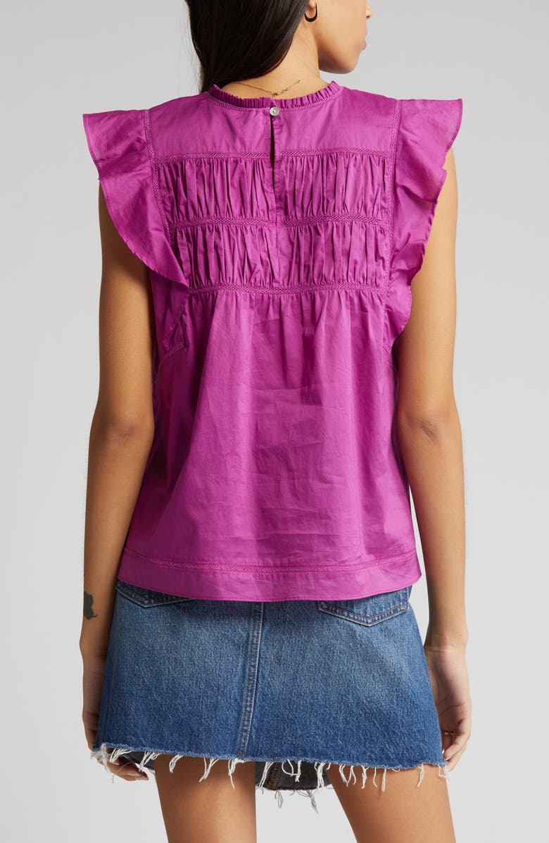 Rails Filomena Ruched Cotton Blouse, Alternate, color, 