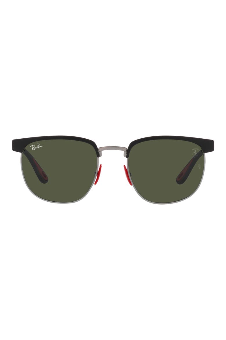 53mm Square Sunglasses, Main, color, MATTE GUNMETAL