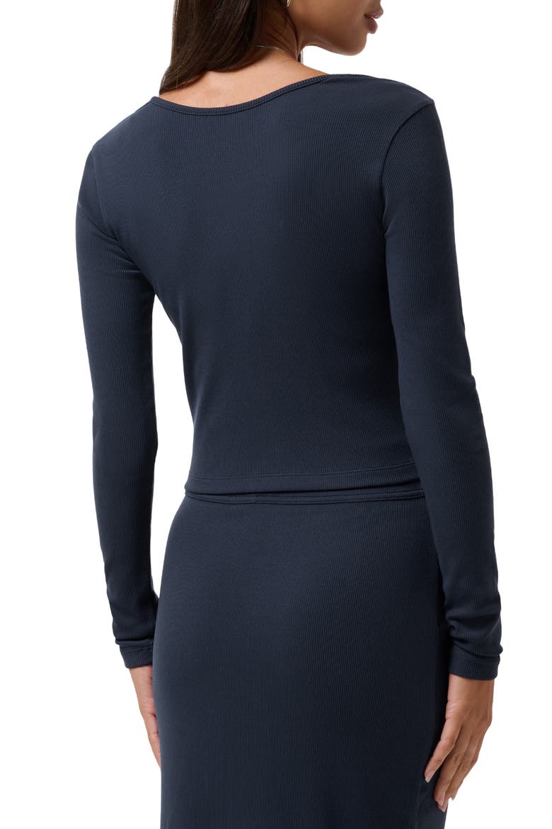 Cloud Long Sleeve Rib Button-Up Cardigan, Alternate, color, NAVY BLAZER