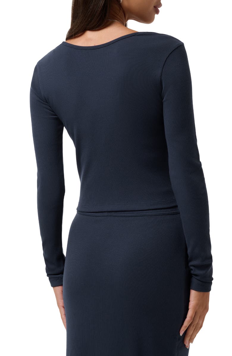 TravisMathew Cloud Long Sleeve Rib Button-Up Cardigan, Alternate, color, 