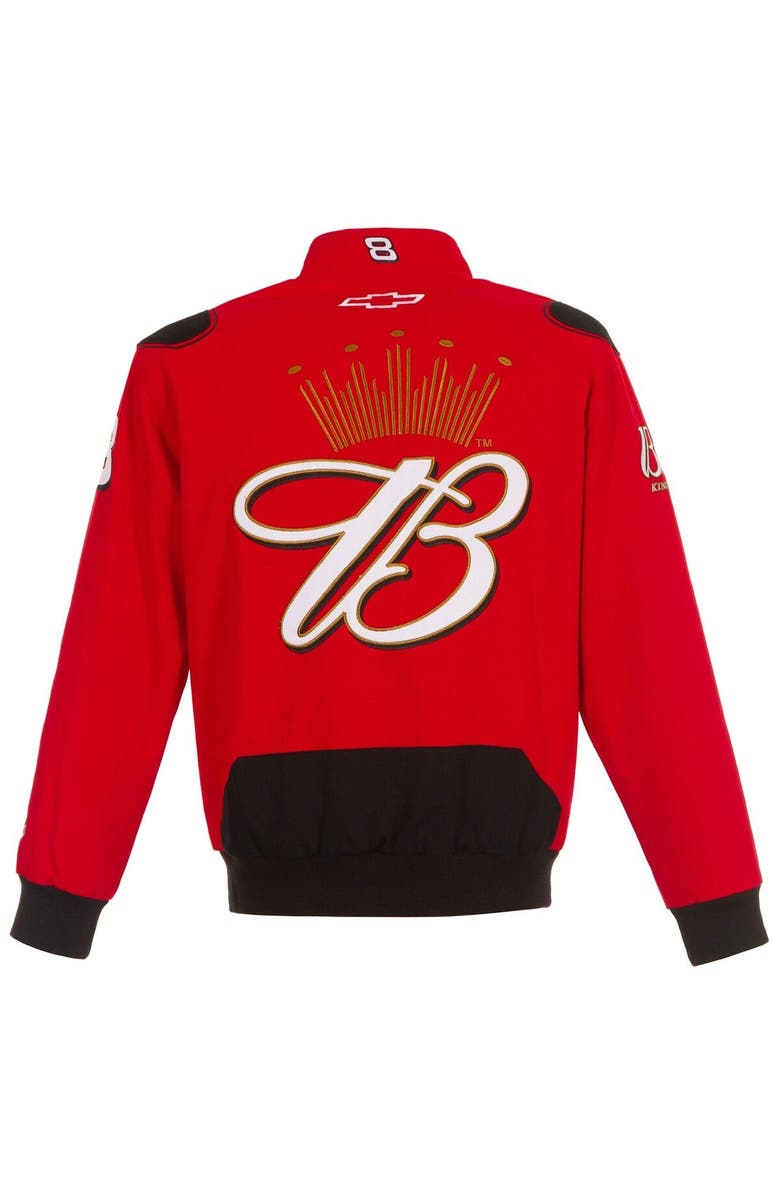 JH DESIGN Men's JH Design Red Dale Earnhardt Jr. Budweiser Full-Snap Twill Jacket, Alternate, color, Red