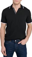 CONSTRUCT Slim Fit Solid Johnny Collar Short Sleeve Polo