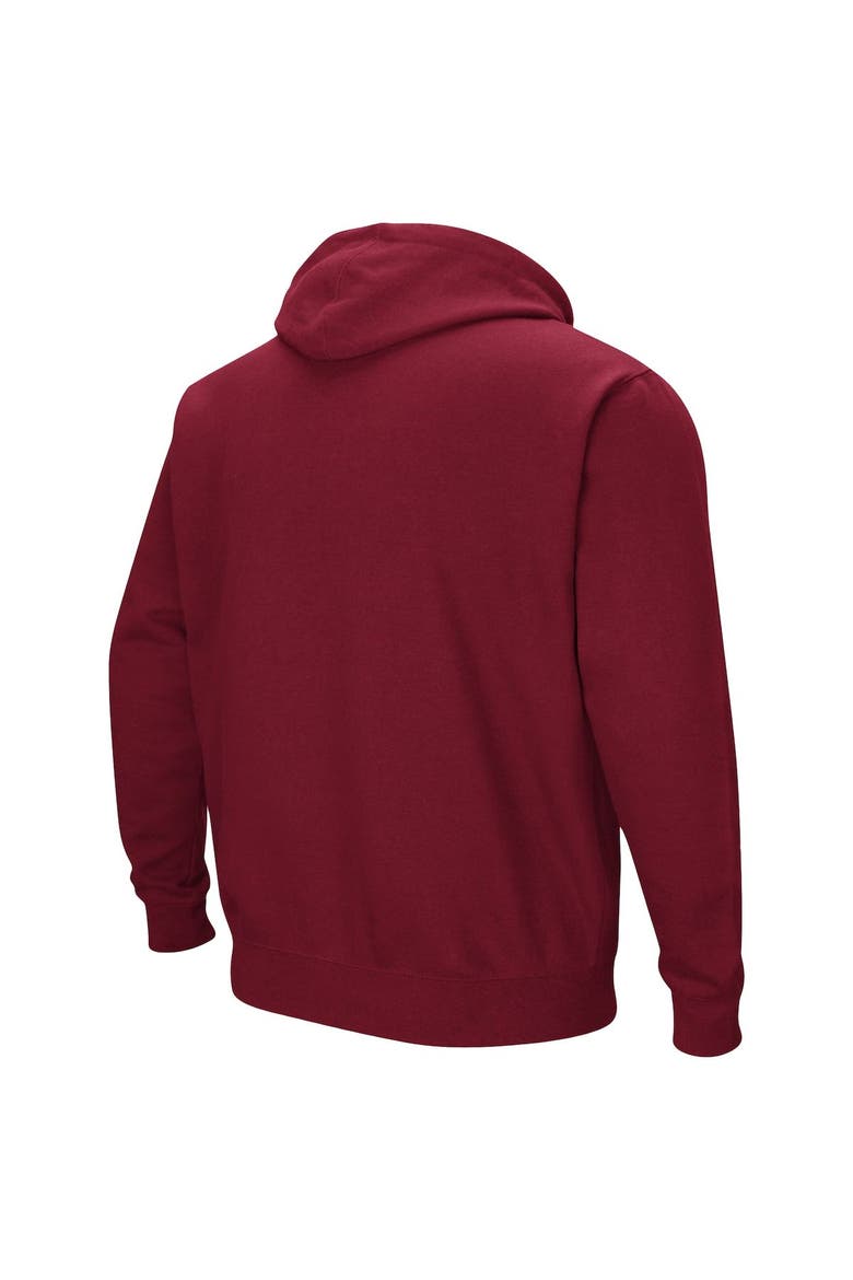 Men's Colosseum Red Winthrop Eagles Arch and Logo Pullover Hoodie, Alternate, color, Red