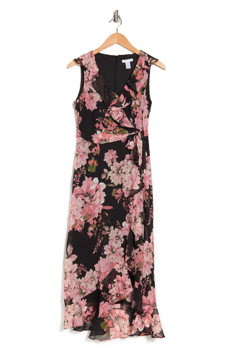 London Times Floral Chiffon Dress, Alternate, color,