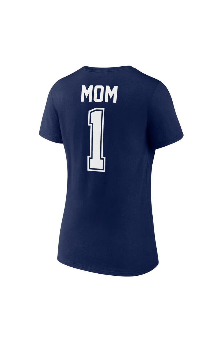 FANATICS Women's Fanatics Branded Navy New York Yankees Plus Size Mother's Day #1 Mom V-Neck T-Shirt, Alternate, color, 