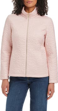 Kate Spade New York short spade flower quilted jacket