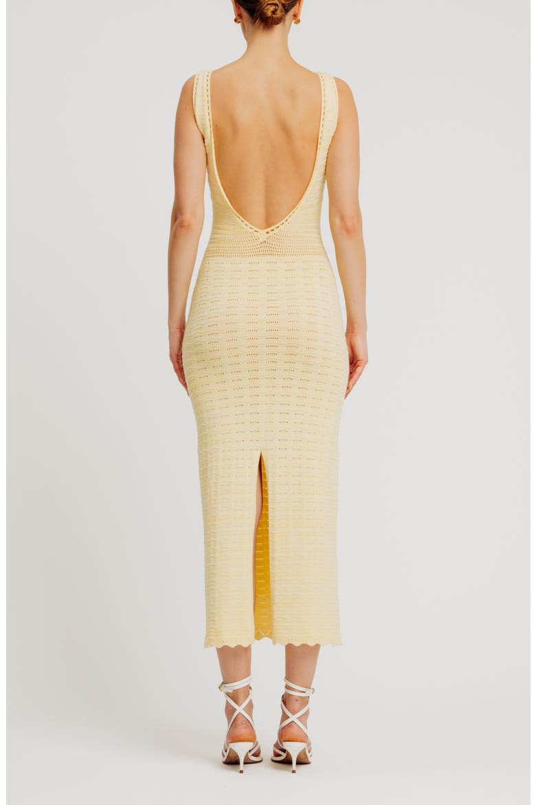 Mindy Sleeveless Knit Dress, Alternate, color, LEMON BUTTER