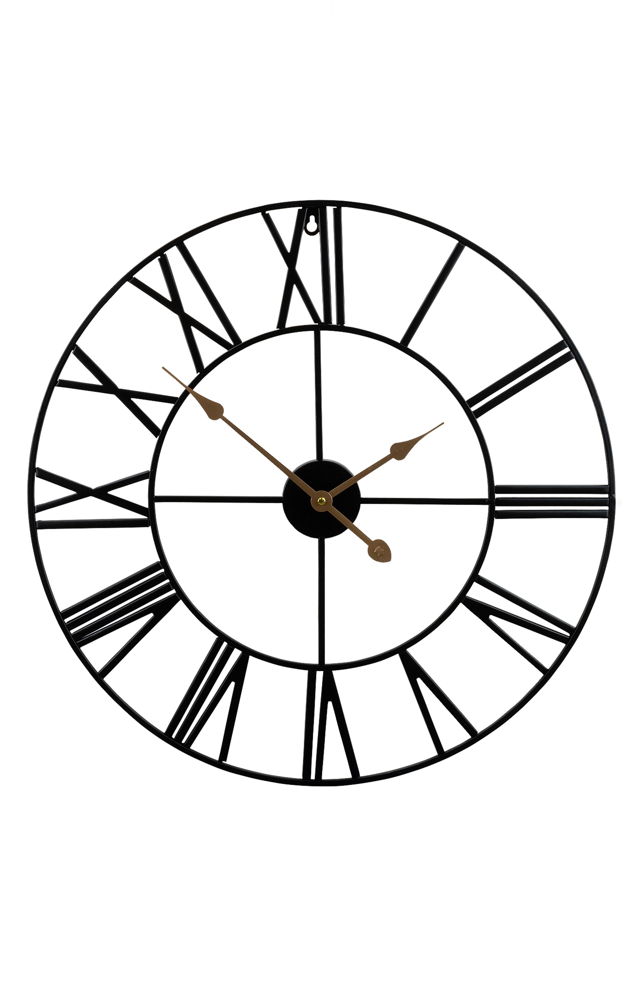 SORBUS Black Wall Clock
