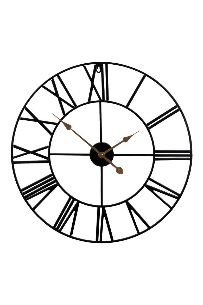 Black Wall Clock, Main, color, BLACK