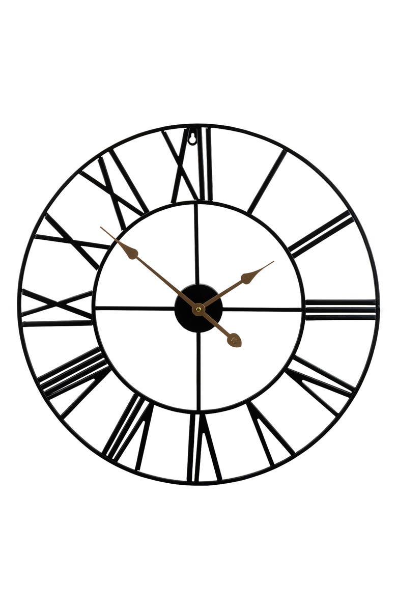 SORBUS Black Wall Clock, Main, color, Black