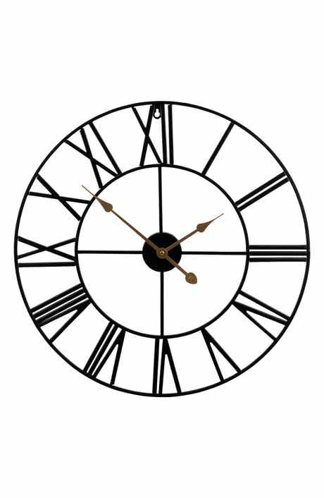 SORBUS Black Wall Clock