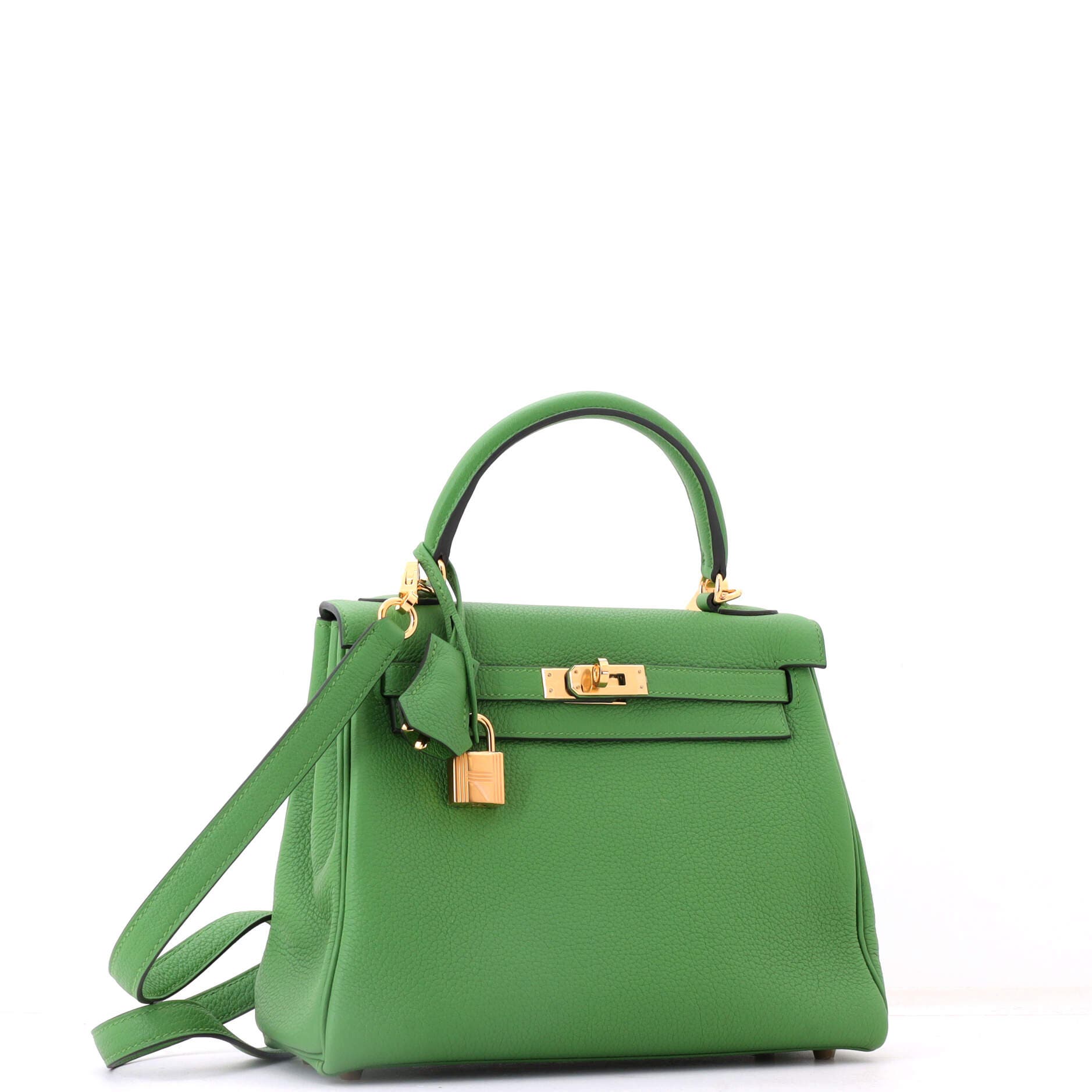 Kelly Handbag Green Togo with Gold Hardware 25, Alternate, color, Vert Yucca
