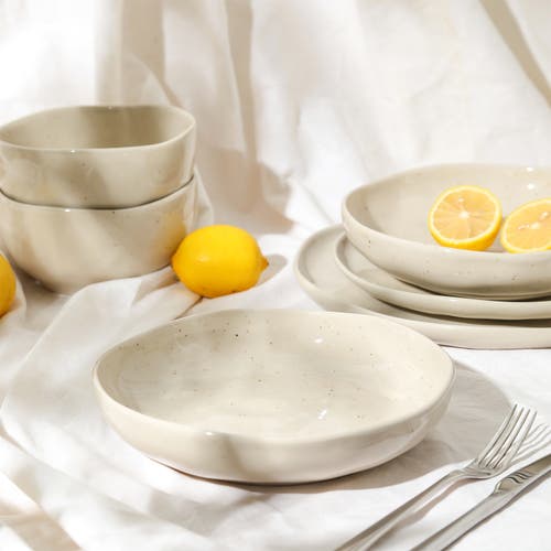 Stone Lain Mirella Stoneware 4-piece Pasta Bowl Set In Neutral