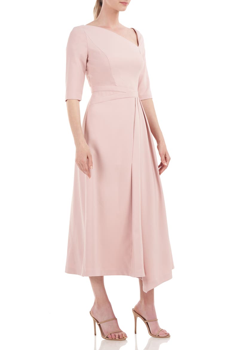 Vanessa Pleated Dress, Alternate, color, SOFT BLUSH