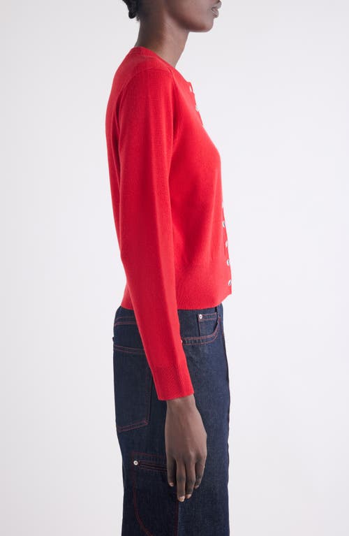 Isabel Marant Idesia Merino Wool & Cashmere Cardigan In Red