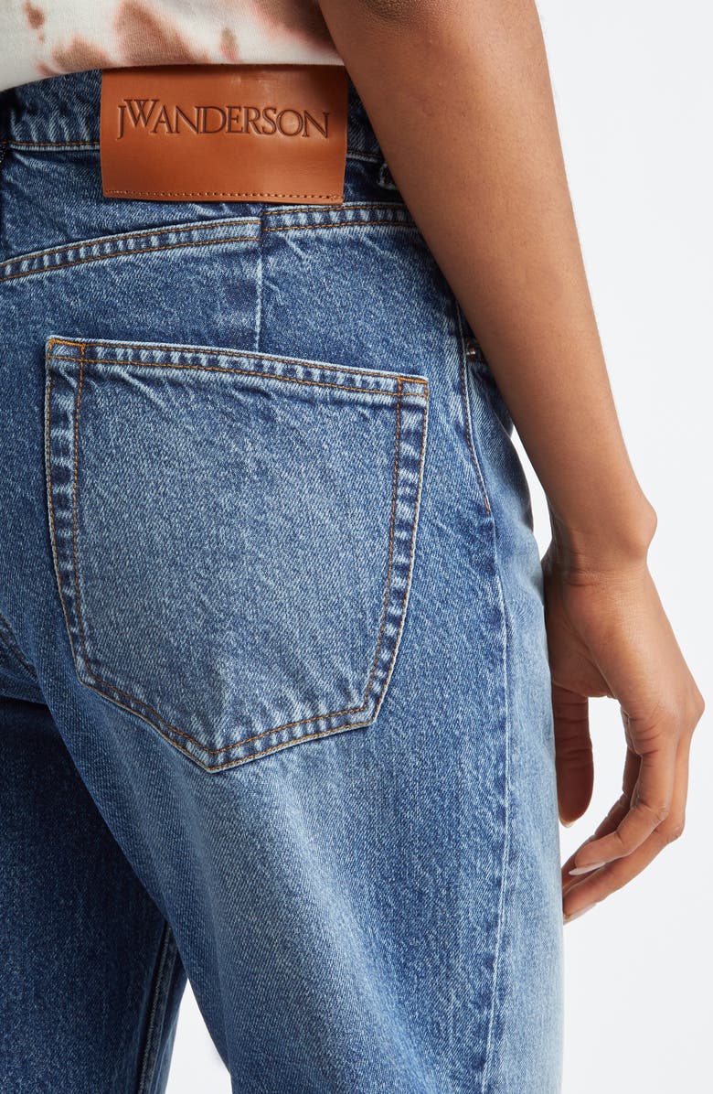 JW Anderson Crop Straight Leg Jeans, Alternate, color,