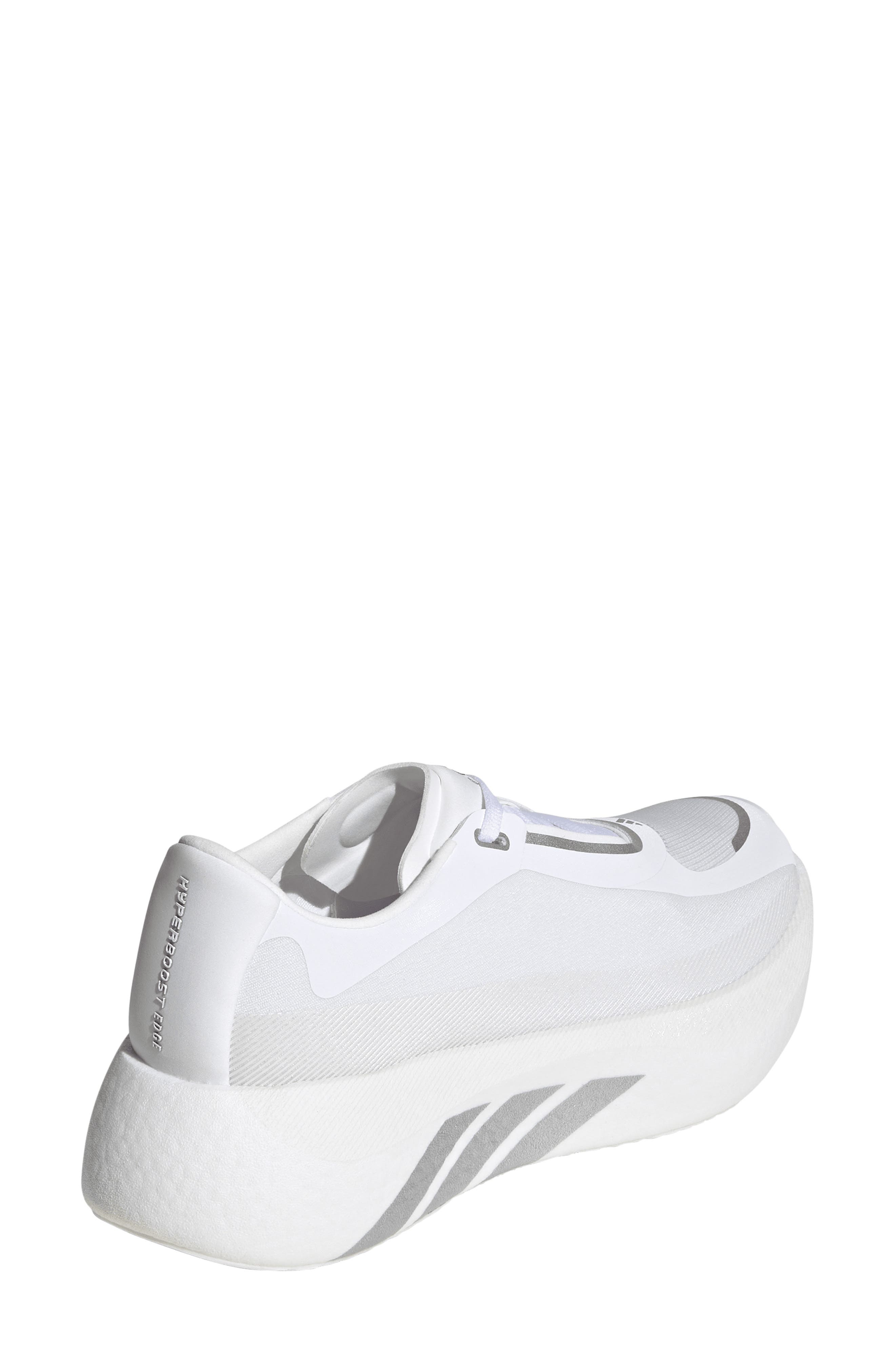 Hyperboost Edge Running Shoe, Alternate, color, WHITE/ SILVER MET./ ZERO MET.