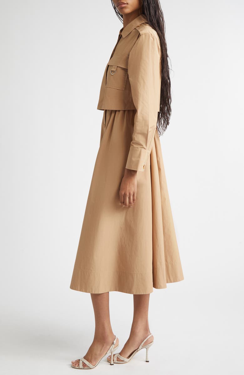 Derek Lam 10 Crosby Janine Long Sleeve Midi Trench Dress, Alternate, color,