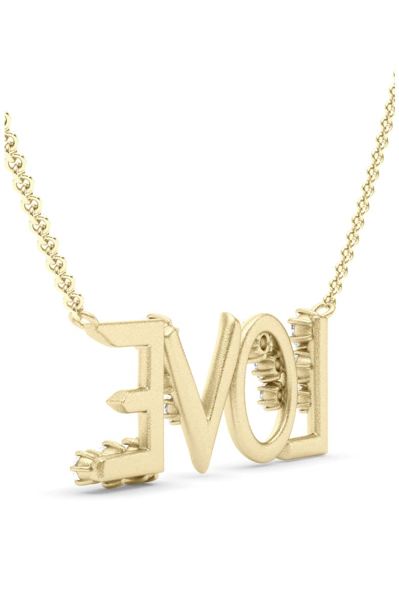 Love Lab Created Diamond Necklace, Alternate, color, 18K YELLOW GOLD