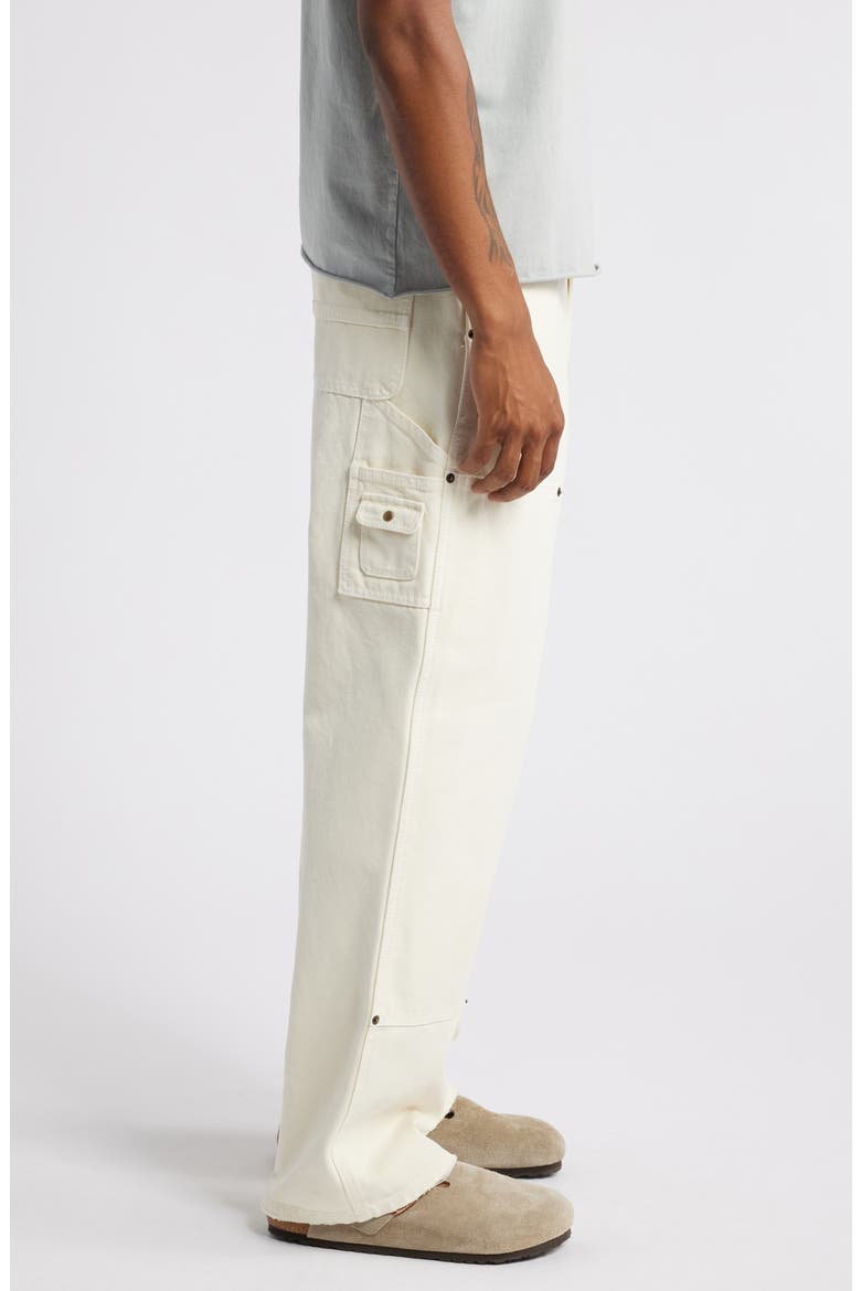 Relaxed Fit Denim Carpenter Pants, Alternate, color, PARCHMENT