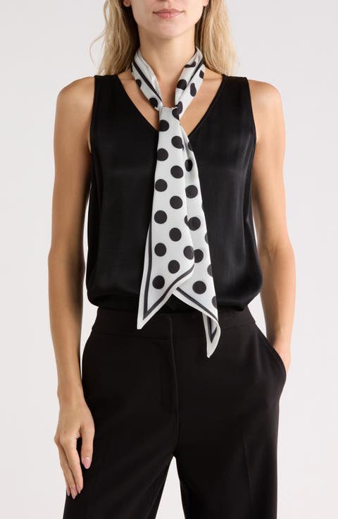 Polka Dot Slim Scarf