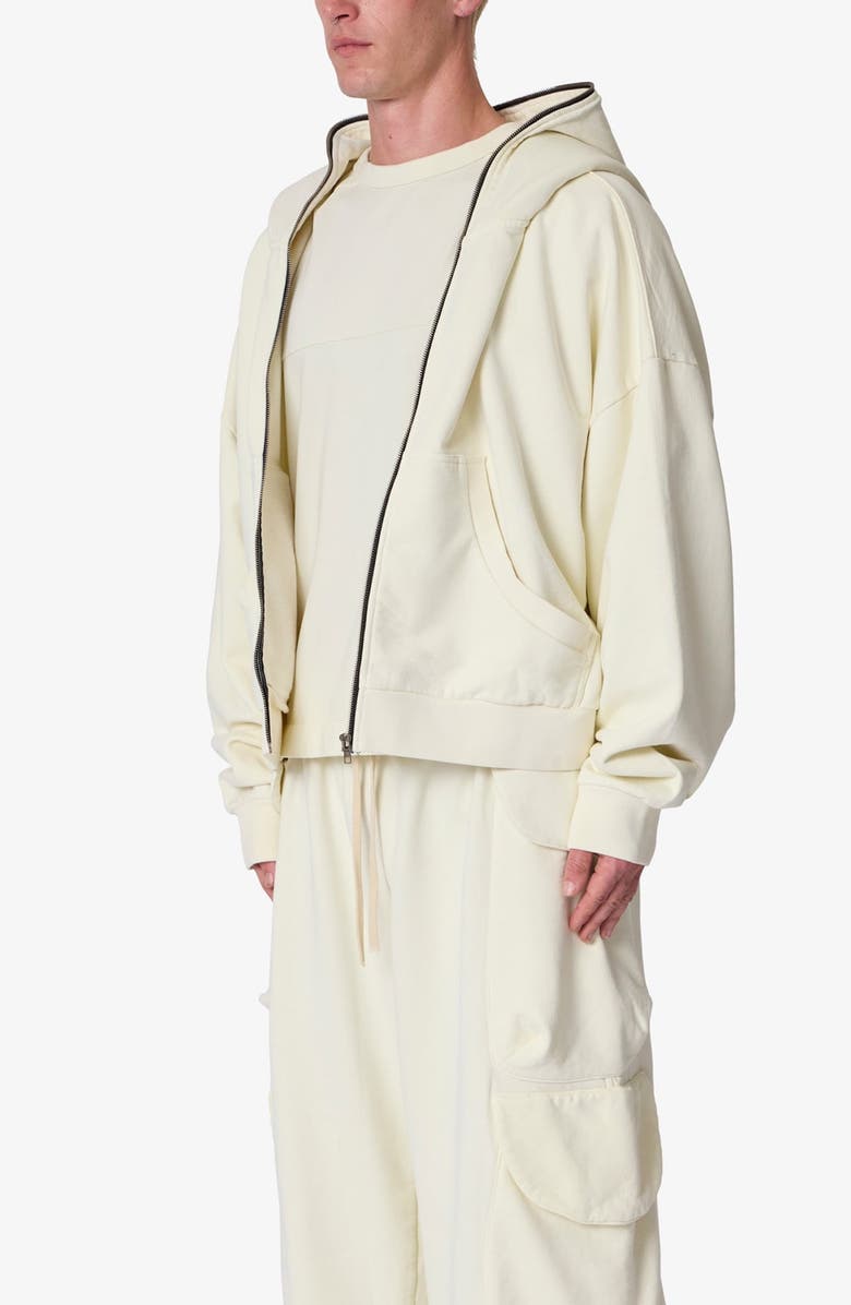mnml Oversize Zip Hoodie, Alternate, color, Off White