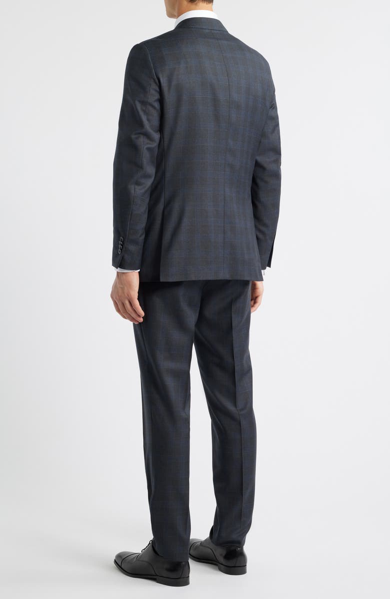 Peter Millar Hartford Classic Fit Charcoal Plaid Wool Suit, Alternate, color, Charcoal