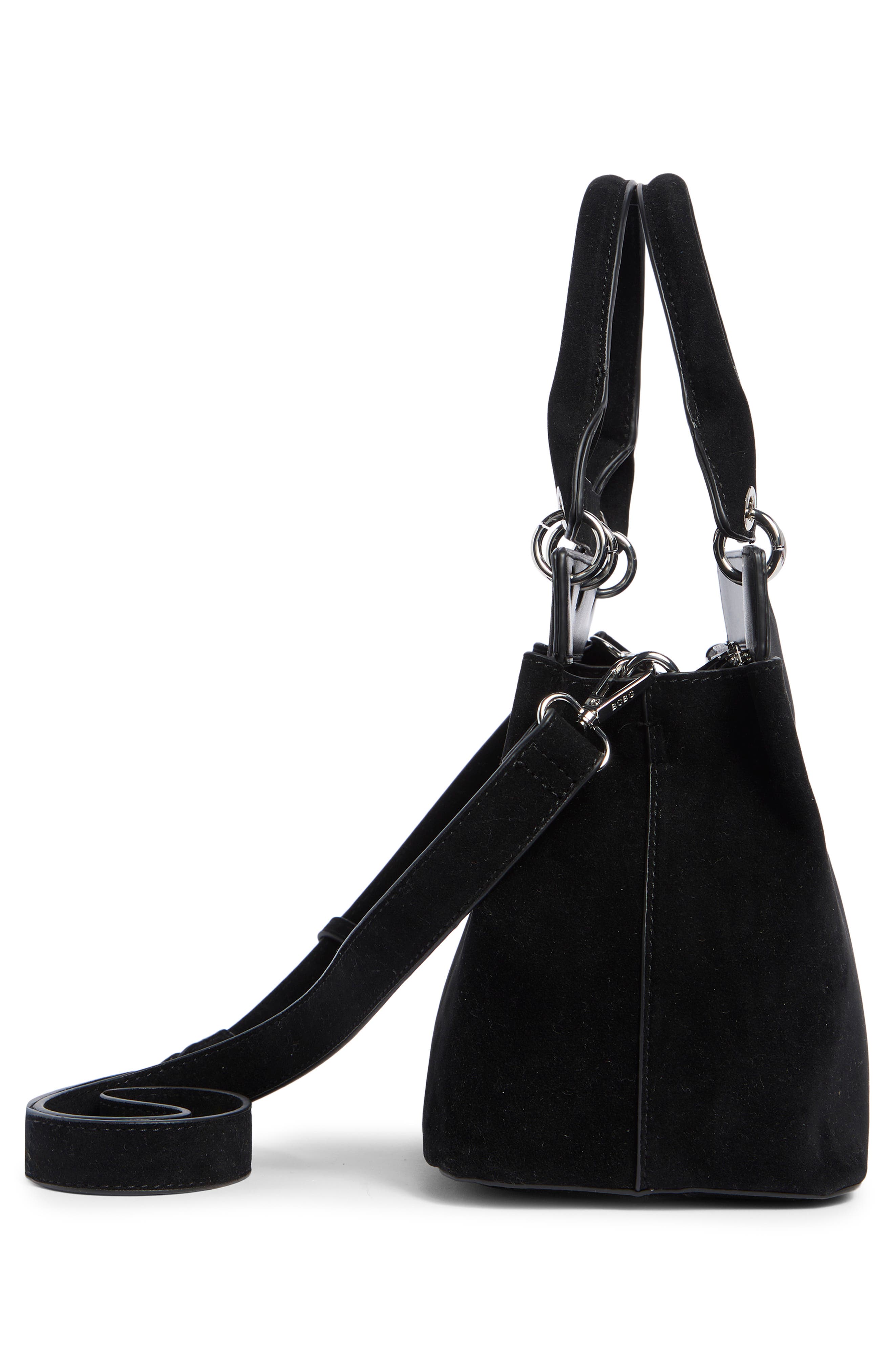 BCBG Grommet Top Handle Crossbody, Alternate, color, Black