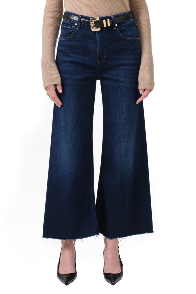 Lyra High Waist Ankle Wide Leg Jeans, Main, color, LOTUS