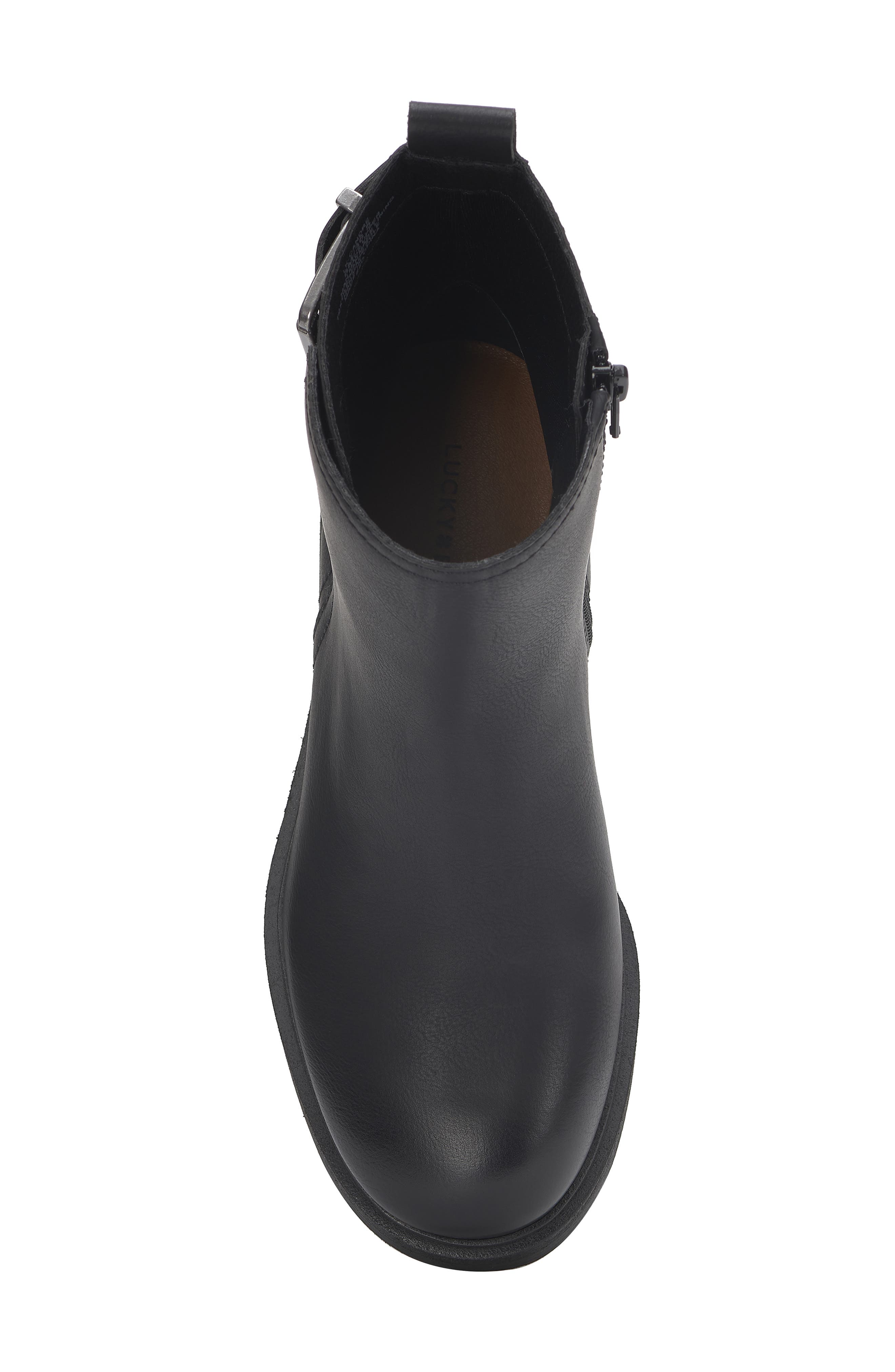 Lucky Brand Candre Lug Sole Boot, Alternate, color, Black