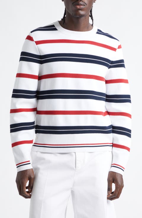 Variegated Rep Stripe Ottoman Stitch Sweatshirt
