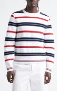 Thom Browne Variegated Rep Stripe Ottoman Stitch Sweatshirt