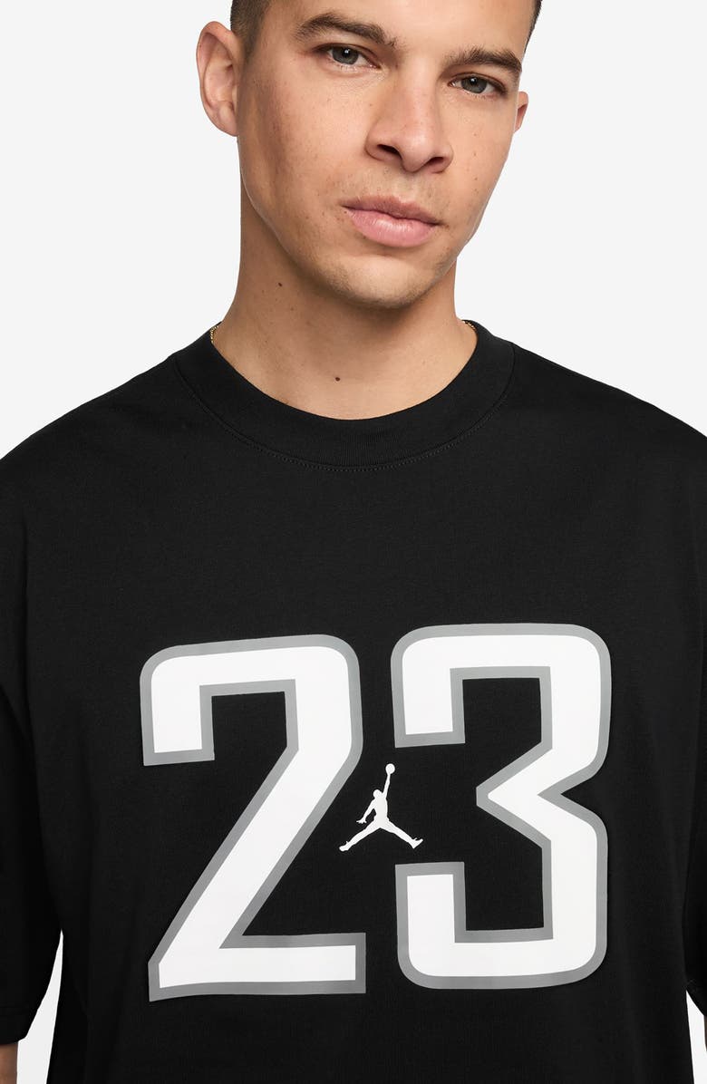 Jordan 23 Cotton Graphic T-Shirt, Alternate, color, Black/ White