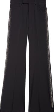 AMIRI Crystal Stripe Flare Leg Pants