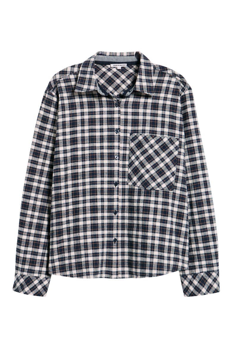 Brushed Check Shirt, Alternate, color, NAVY CHECK