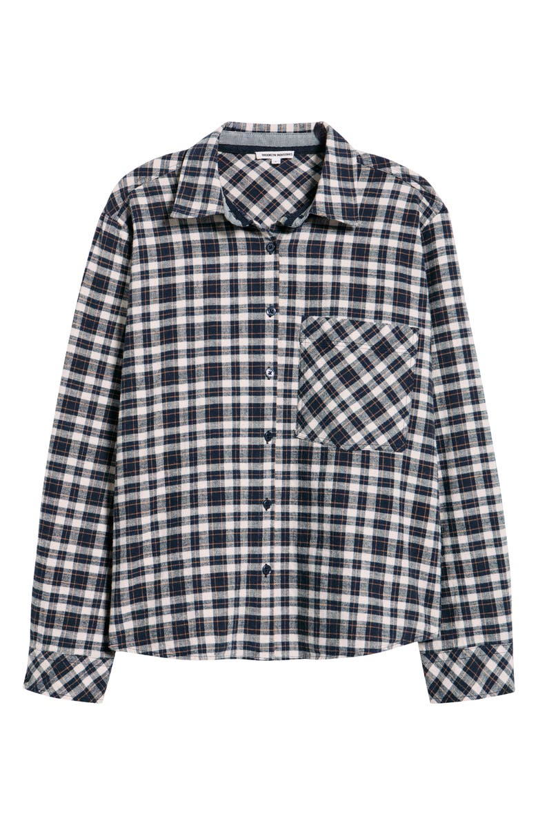 Brooklyn Industries Brushed Check Shirt, Alternate, color, Navy Check