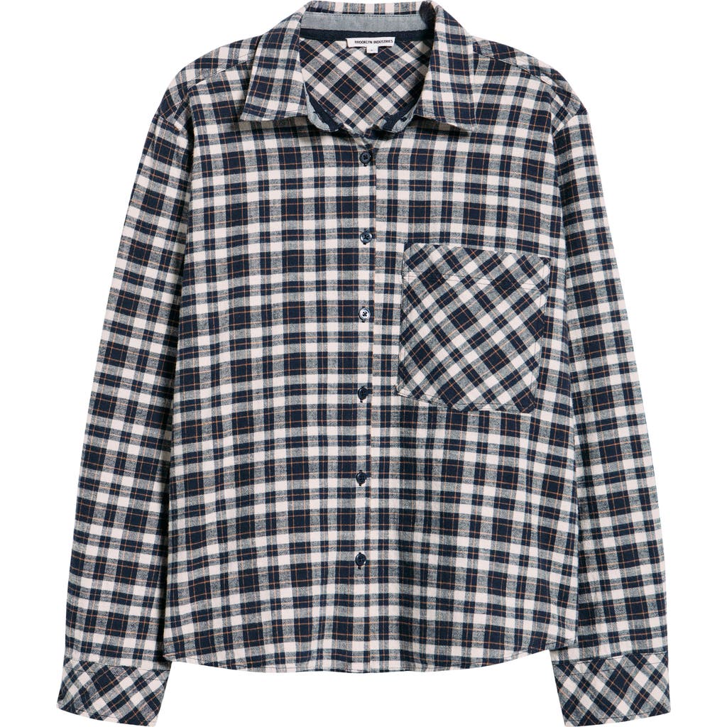 Brooklyn Industries Brushed Check Shirt In Black