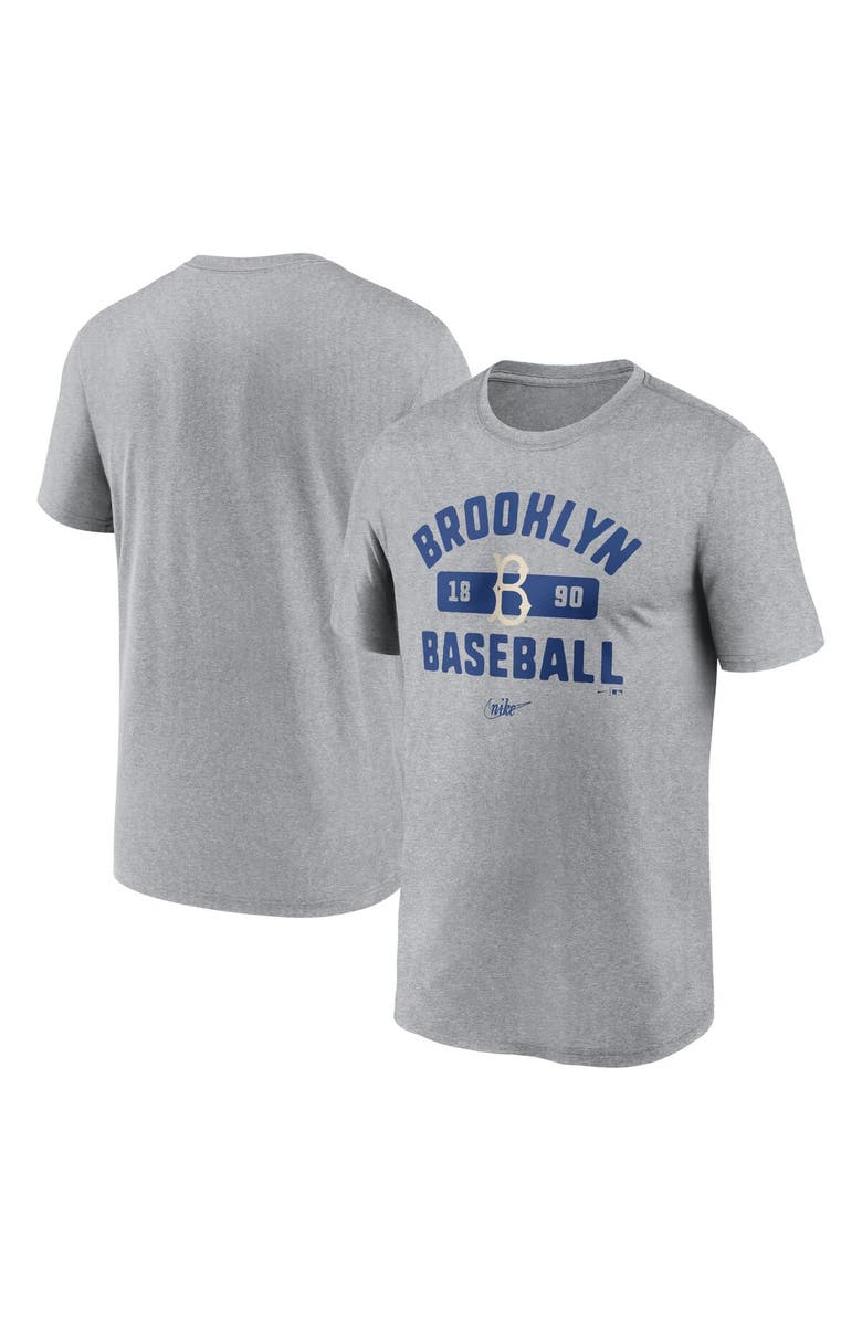Nike Men's Nike Heather Gray Brooklyn Dodgers Legend T-Shirt, Main, color, Heather Gray