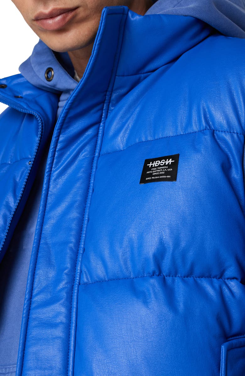 Hudson Jeans Faux Leather Puffer Vest, Alternate, color, 