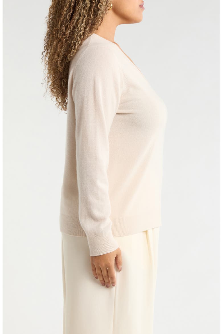 V-Neck Cashmere Sweater, Alternate, color, BEIGE BEACH