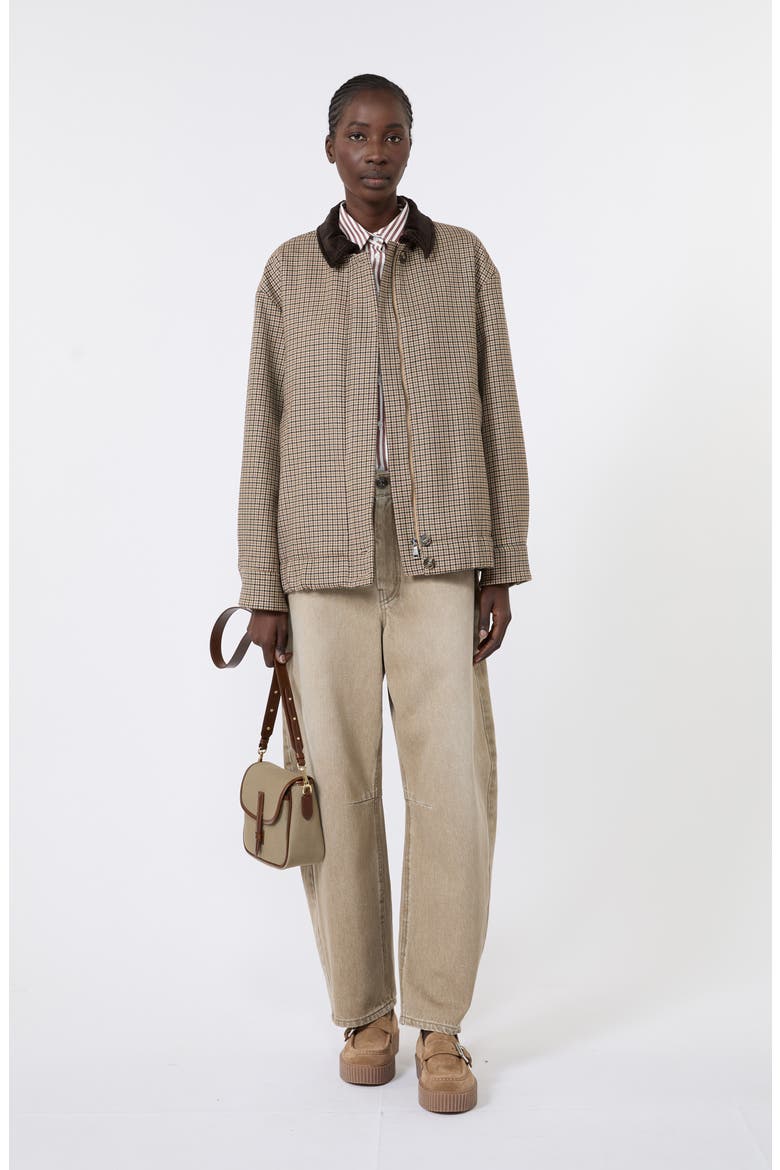 Arcadia Barrel Leg Jeans, Alternate, color, BEIGE